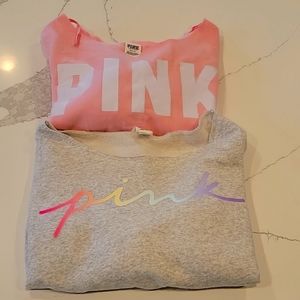 Set of PINK Victoria's secret sweatshirts!